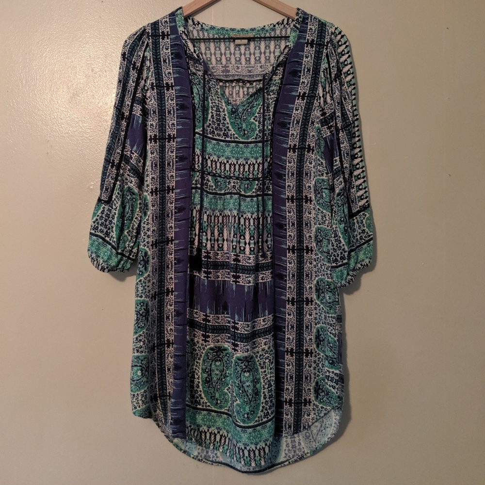 LUCKY BRAND blue tunic